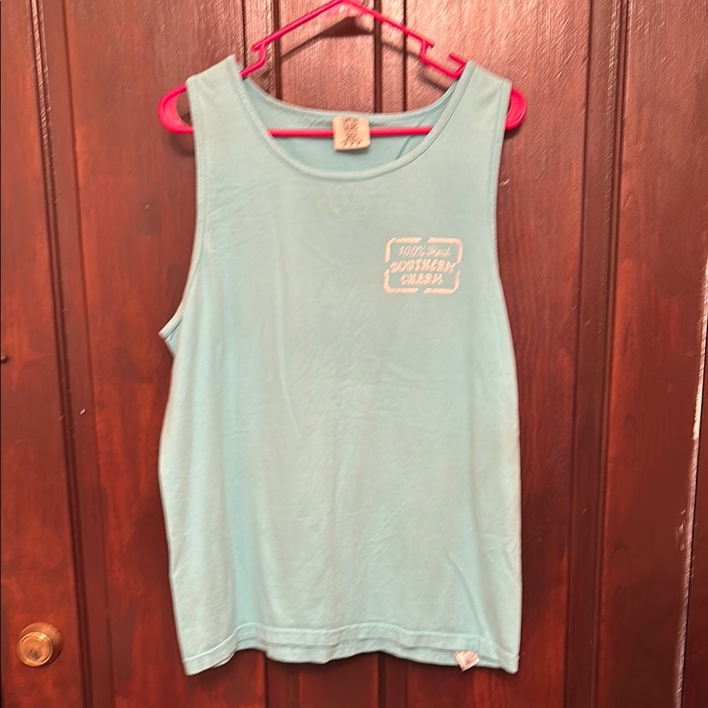 Comfort Colors Relaxed Blue Sleeveless Tank